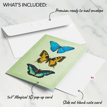 Butterflies in Flight Pop-Up Card