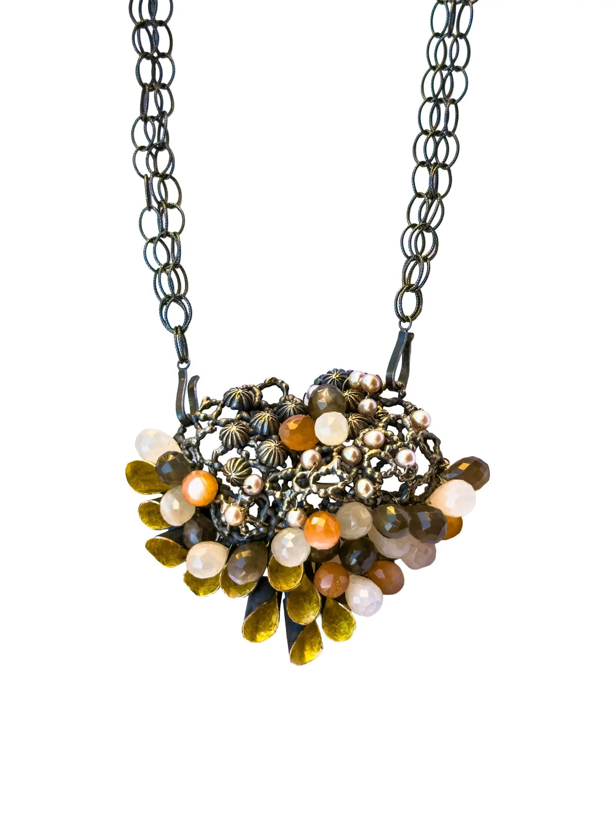 Labradorite Briolette Pendant Necklace