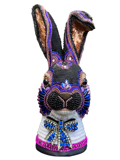 ArtsiPhartsi Neon Bunny Mixed Media Sculpture