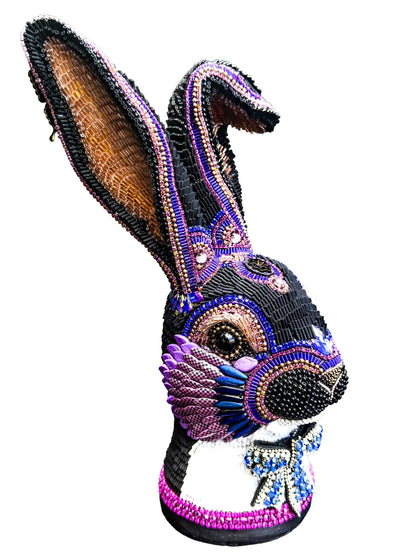ArtsiPhartsi Neon Bunny Mixed Media Sculpture
