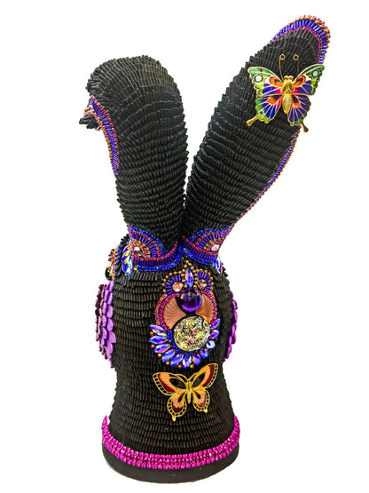 ArtsiPhartsi Neon Bunny Mixed Media Sculpture