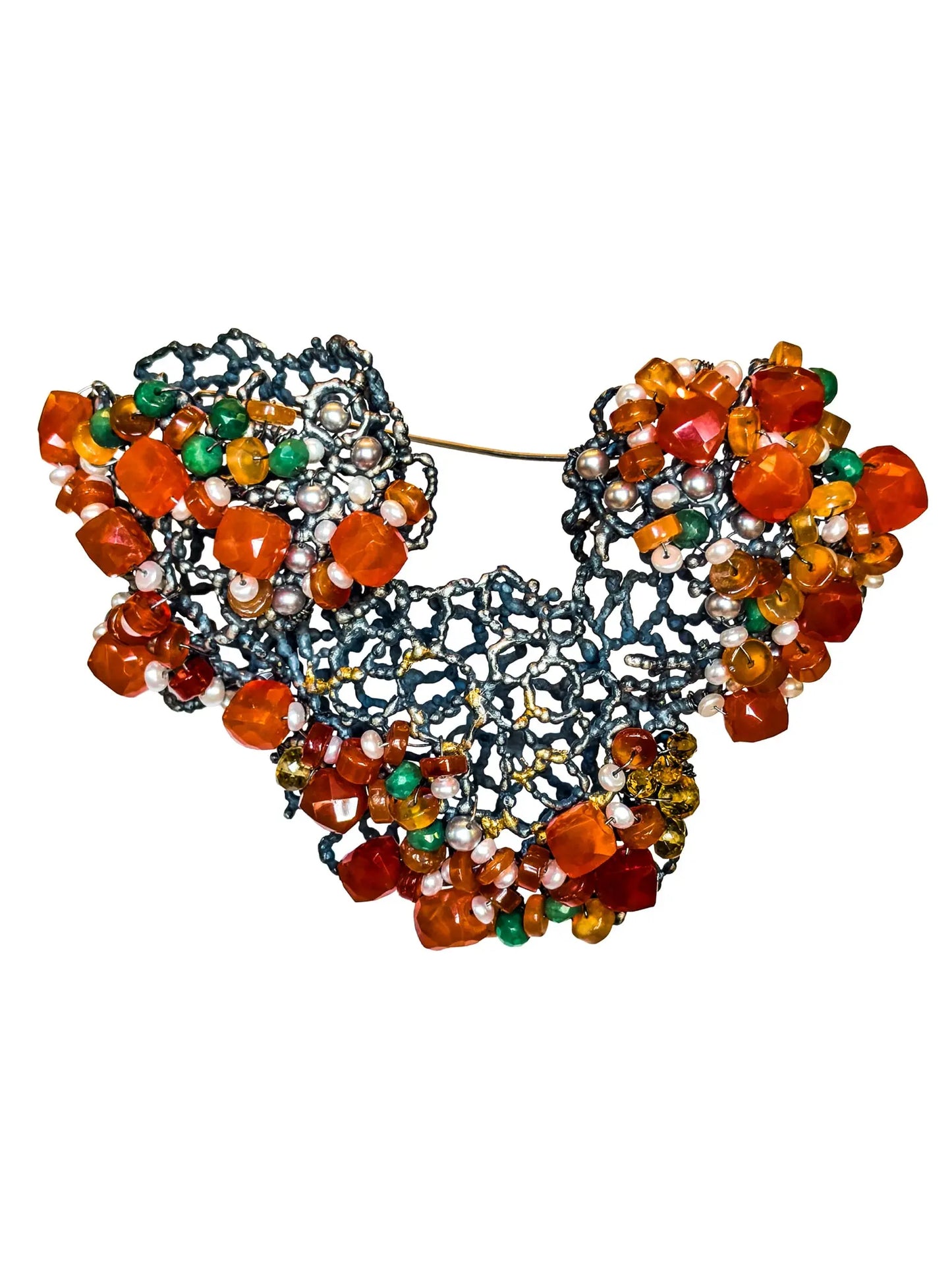 Brain Coral Design Carnelian Brooche