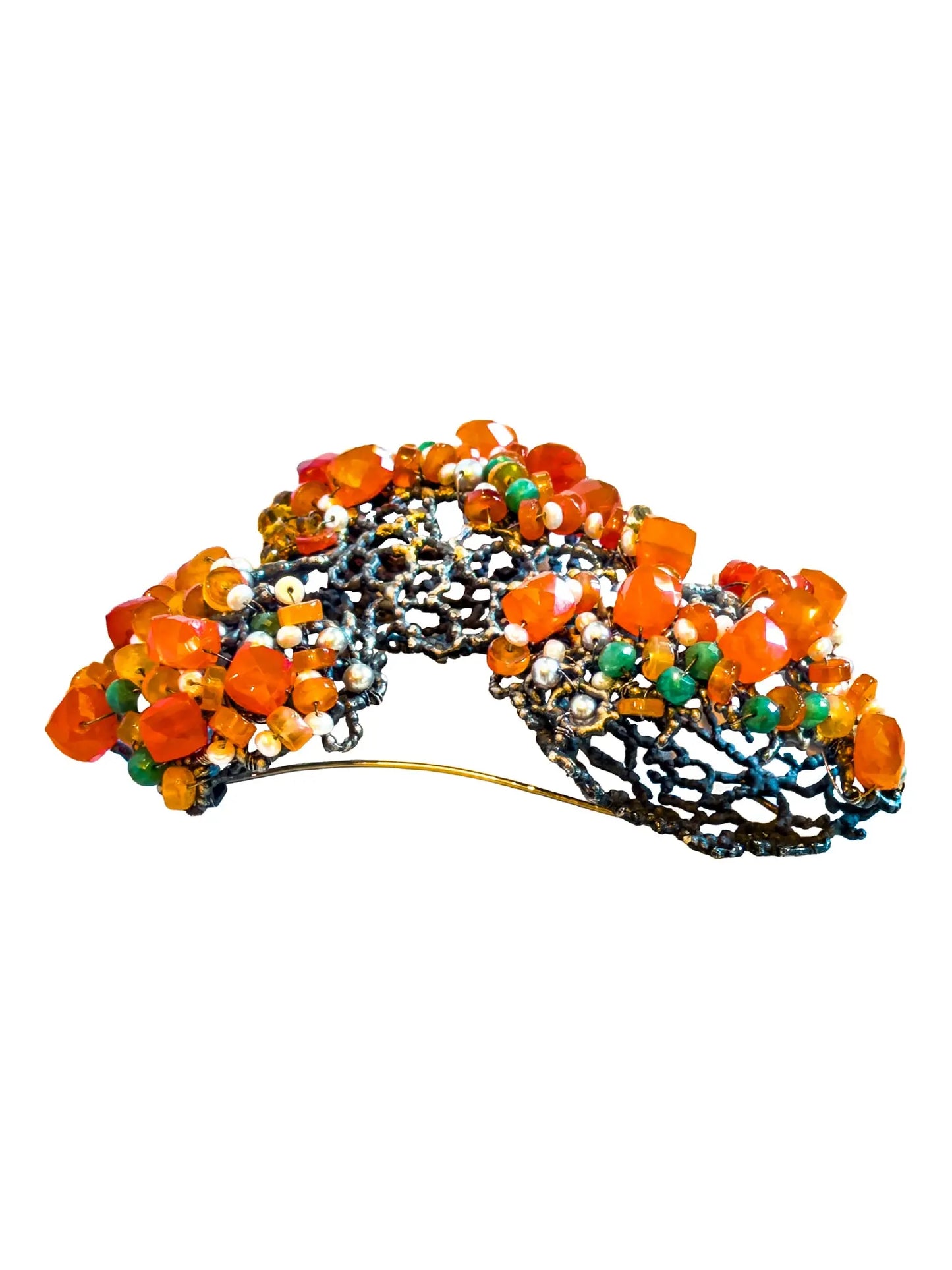 Brain Coral Design Carnelian Brooche