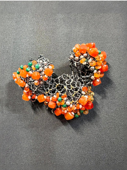 Brain Coral Design Carnelian Brooche
