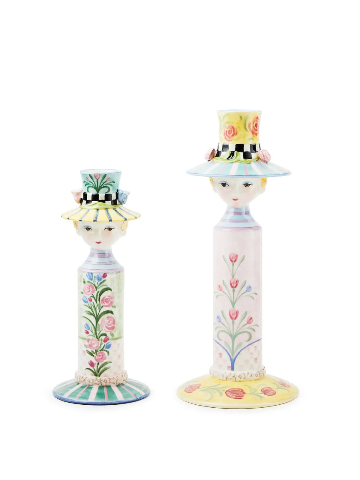 Rosy Meadow Lady Candle Holders (Set of 2)