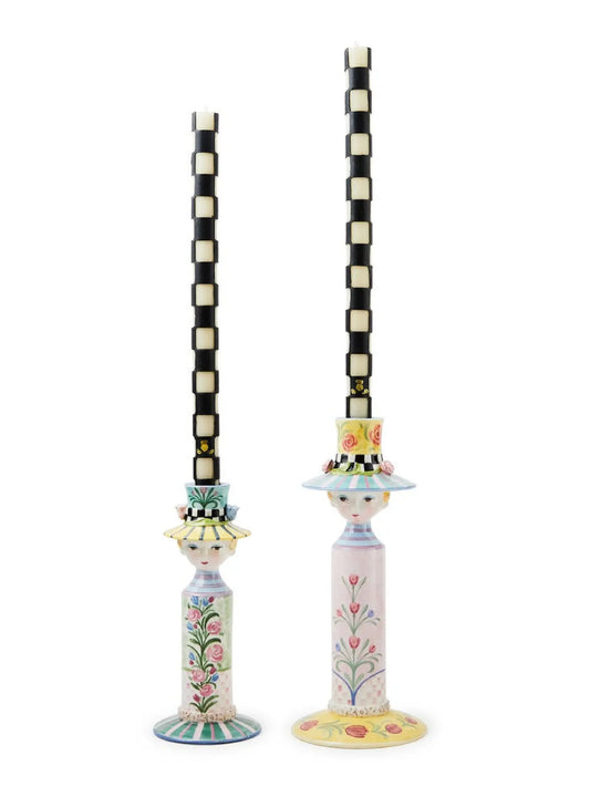 Rosy Meadow Lady Candle Holders (Set of 2)