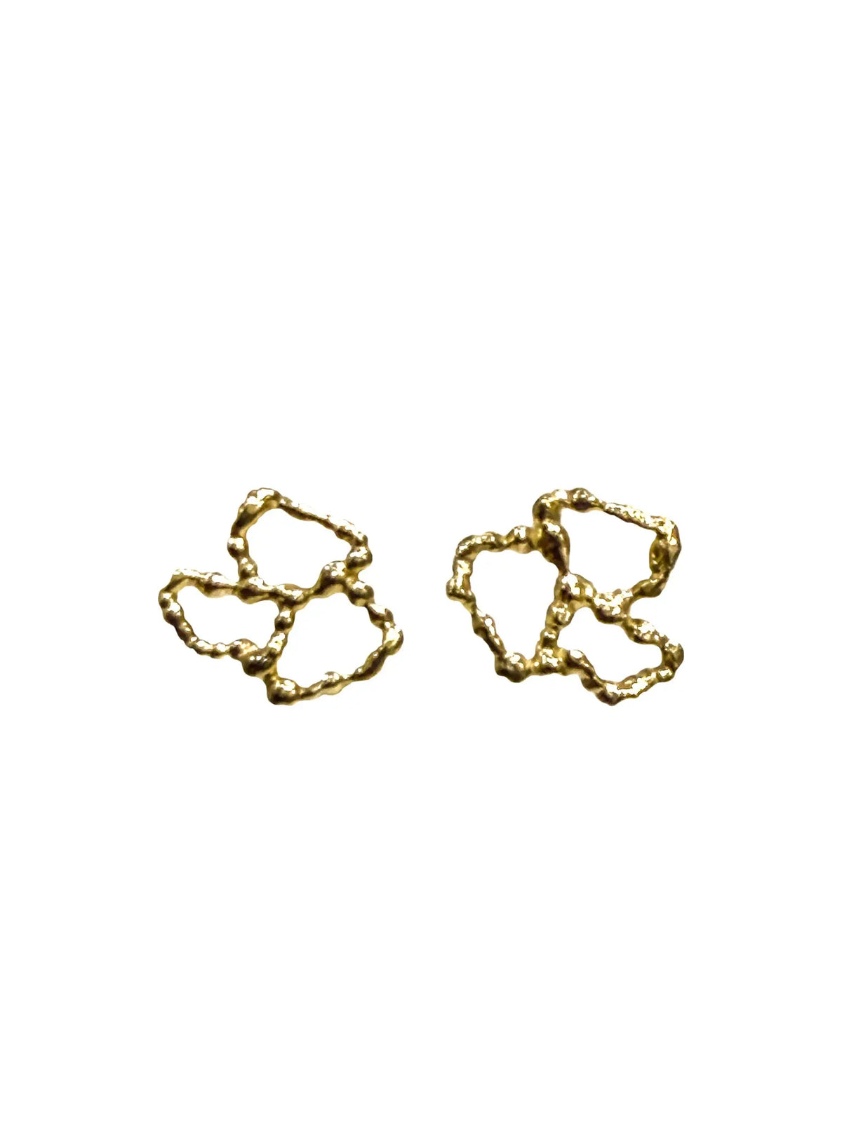 Gold Lace Stud Earrings