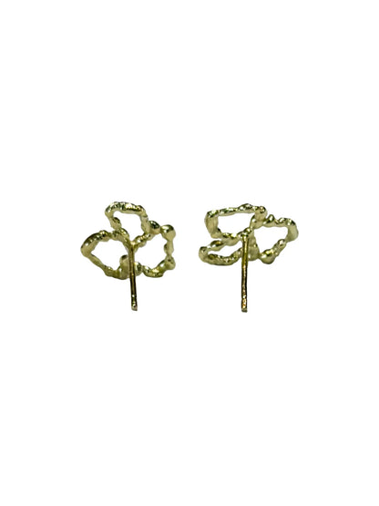 Gold Lace Stud Earrings