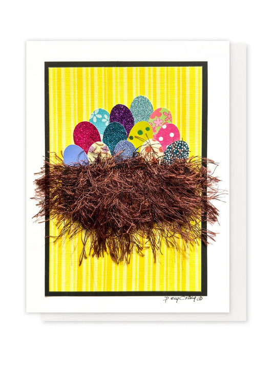 Sparkling Egg Nest Handmade Card by Penny Craig