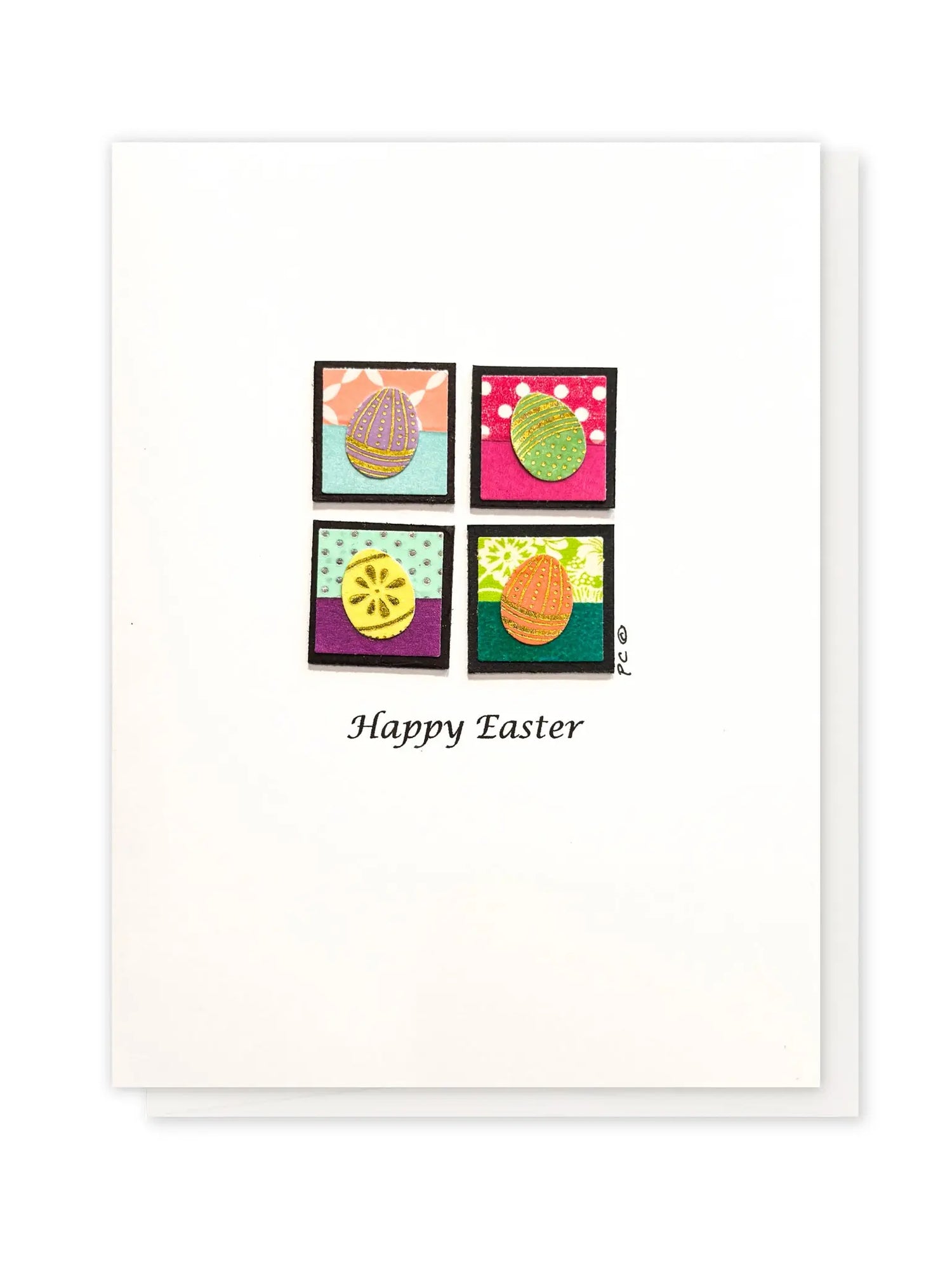Pop Art Eggs Handmade Easter Card by Penny Craig