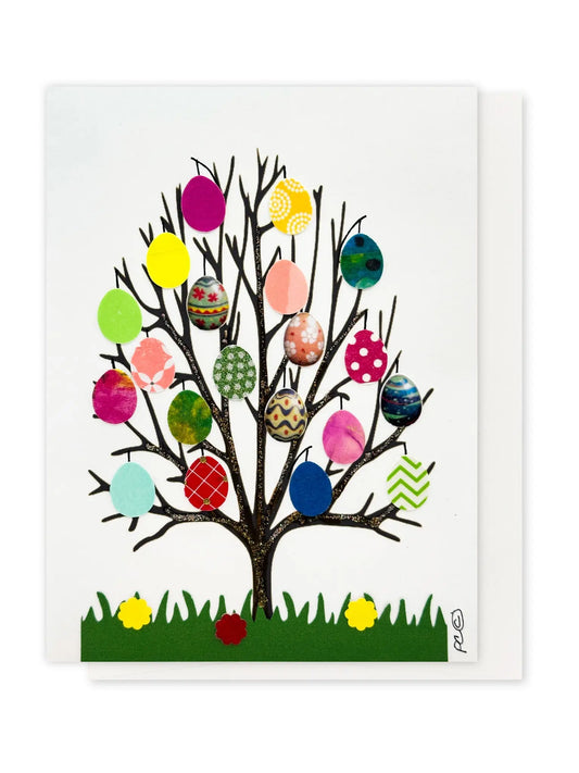 Whimsical Easter Egg Tree Handmade Card by Penny Craig