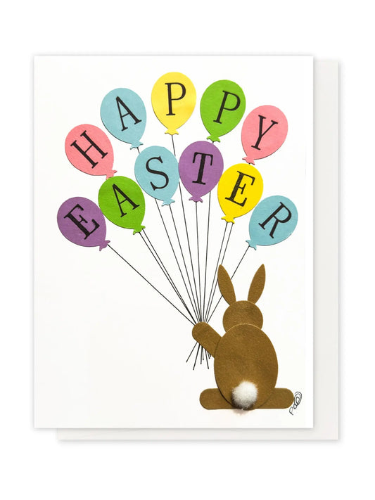Bunny & Balloons Handmade Easter Card by Penny Craig