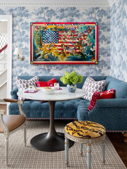 What We Love About America Original Hand-Painted Plaque