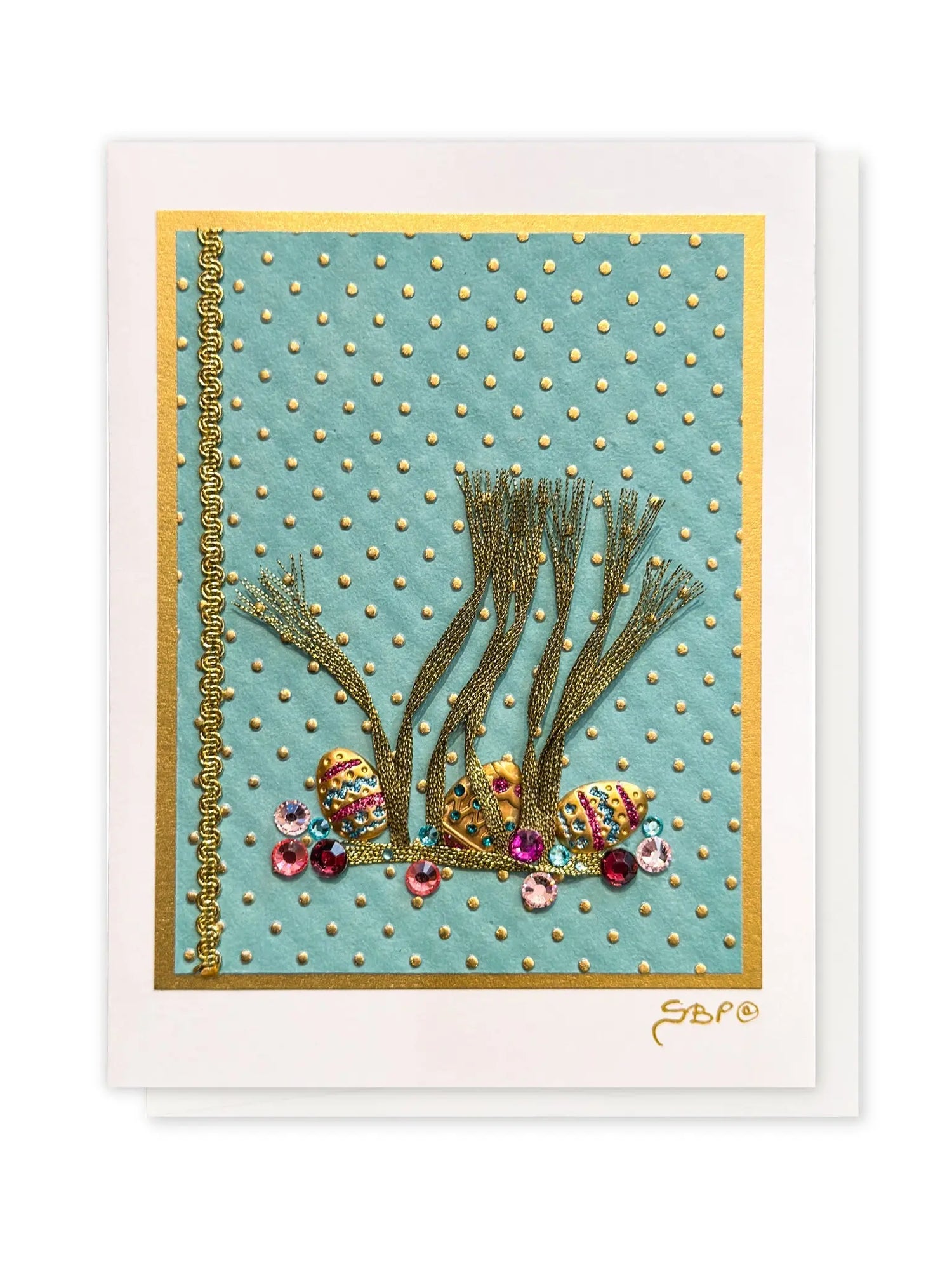 The Jeweled Meadow Handmade Easter Card by Suzy Purnell